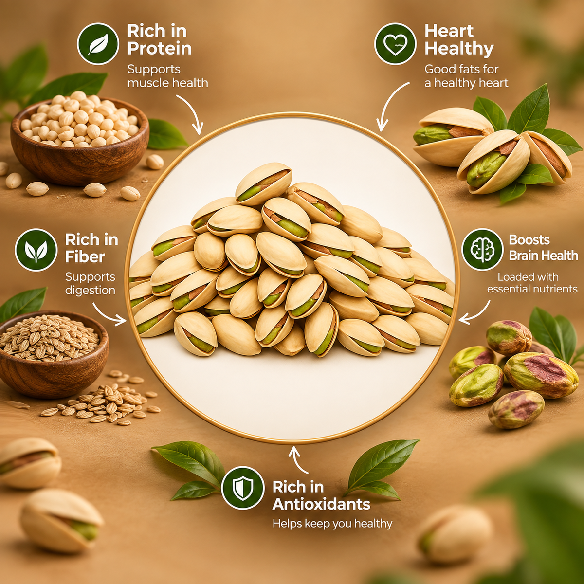 Premium Whole Pistachio Nuts